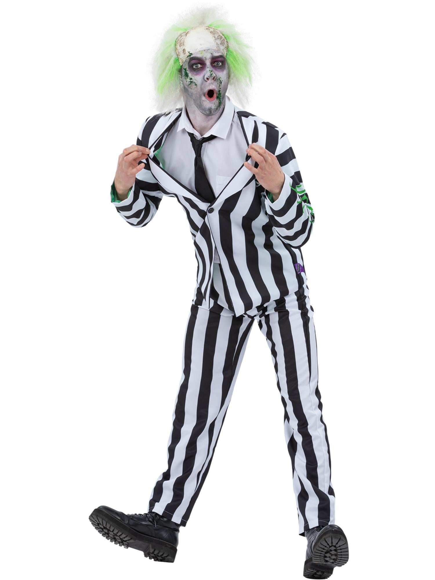 smiffys-fever-beetlejuice-herren-kost-m-schwarz-wei-gr-m-xl image 5