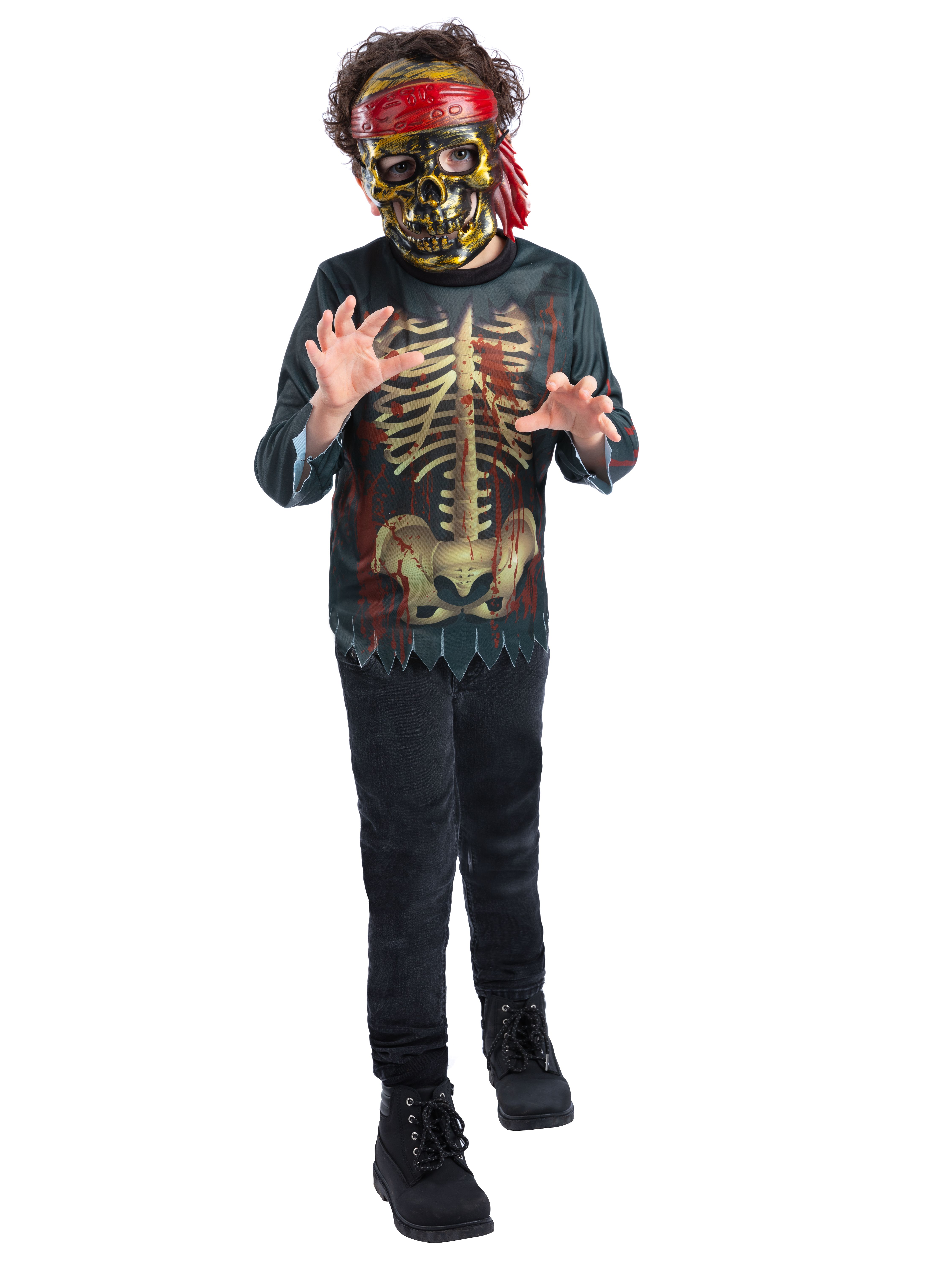 rubies-zombie-pirat-kinderkost-m-set-top-mit-maske image 1