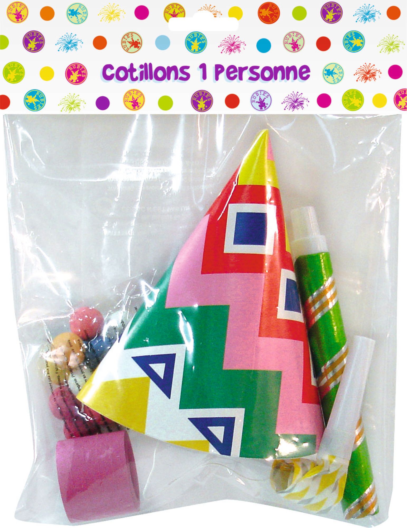 rubies-cotillons-party-set-1-person-mit-hut-konfetti image 1