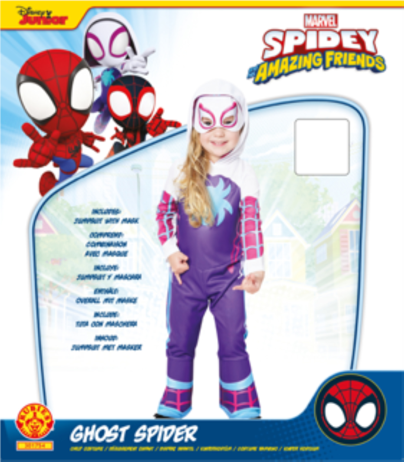 rubies-ghost-spider-kost-m-klassisch-wei-lila-mit-maske image 5