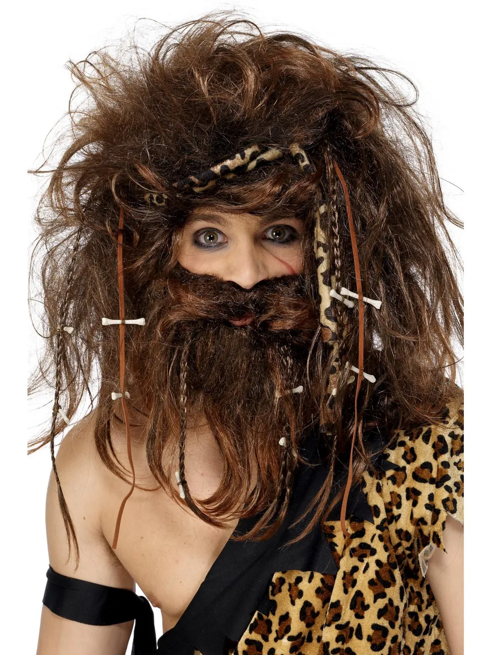 smiffys-fever-crazy-caveman-steinzeit-kost-m-set-braun image 1