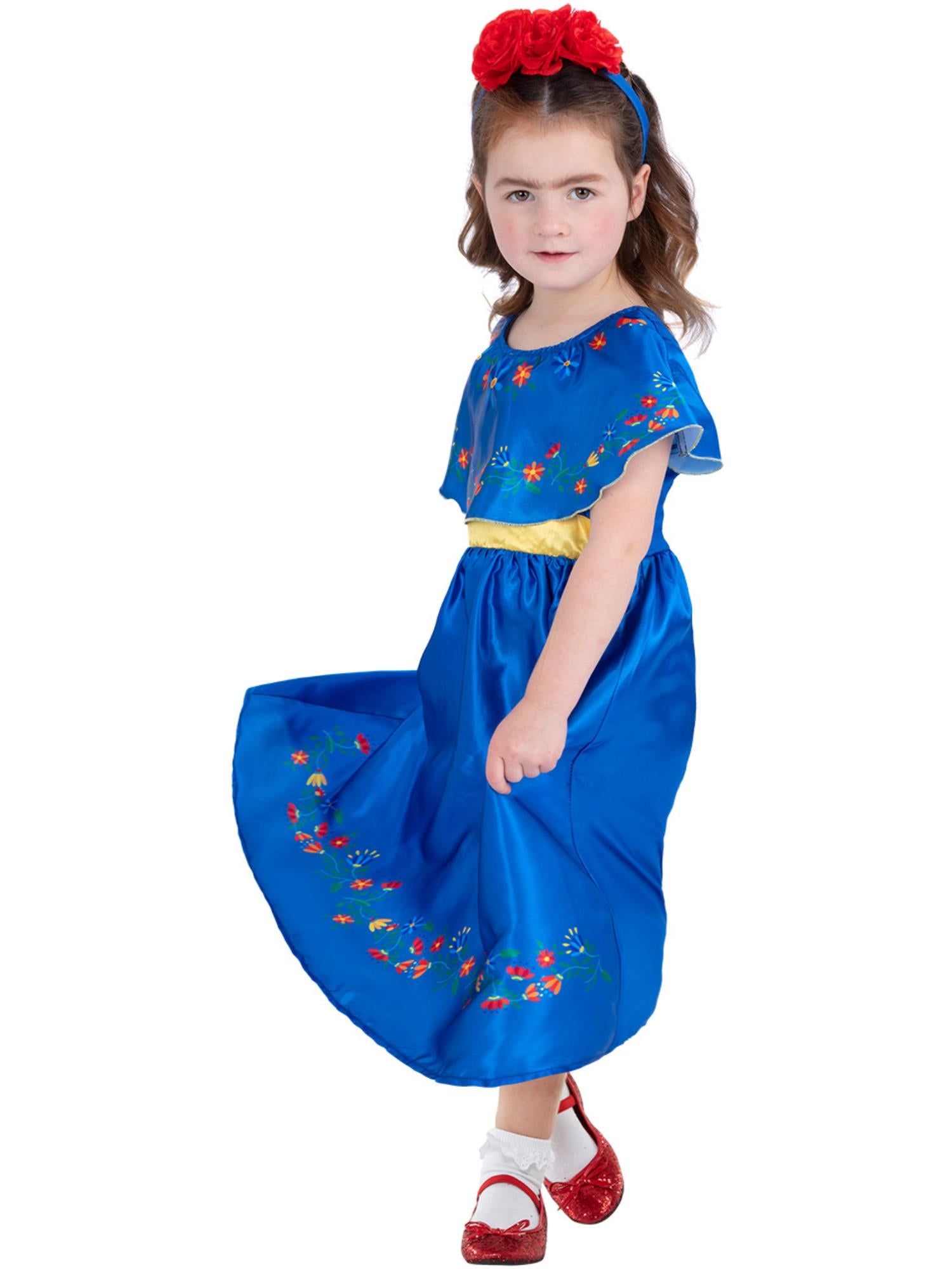 smiffys-fever-frida-k-nstlerin-kost-m-kinder-blau-m image 2