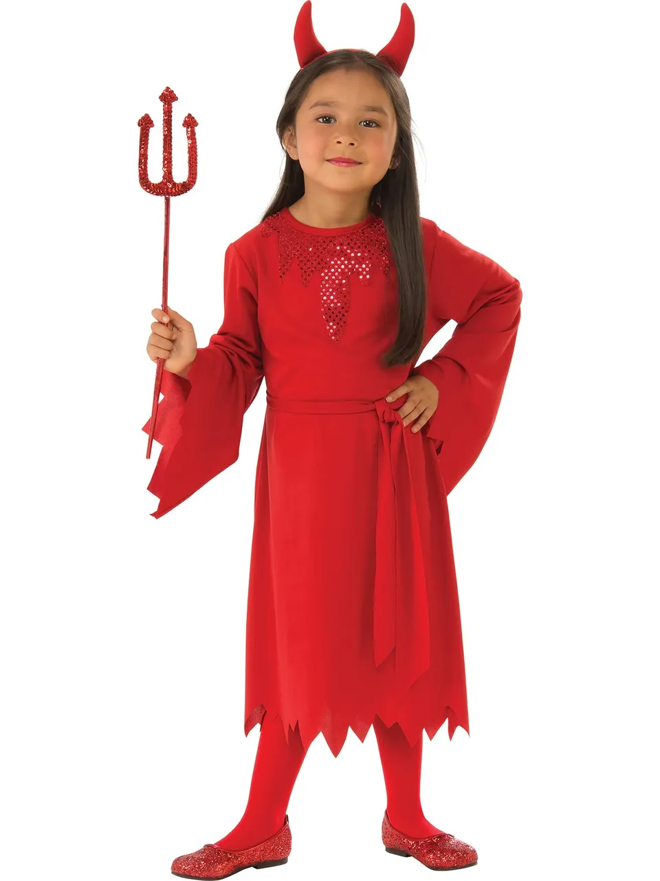 rubie-s-deluxe-teufel-kost-m-m-dchen-7-8-jahre-rot image 1