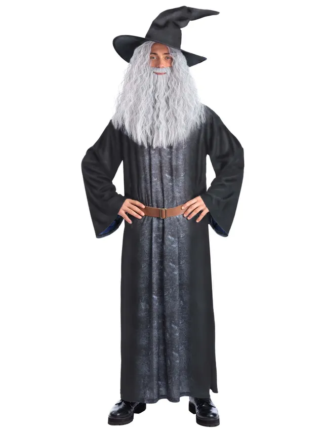 smiffys-fever-sorcerer-kost-m-herren-zauberer-grau-l-xl image 1