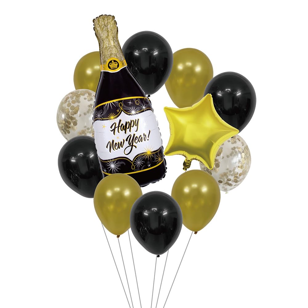 boland-happy-new-year-luftballon-set-13476-sektflasche-12-tlg image 1