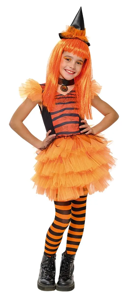 rubie-s-deluxe-glamour-hexenkost-m-m-dchen-orange-mit-hut-2 image 1