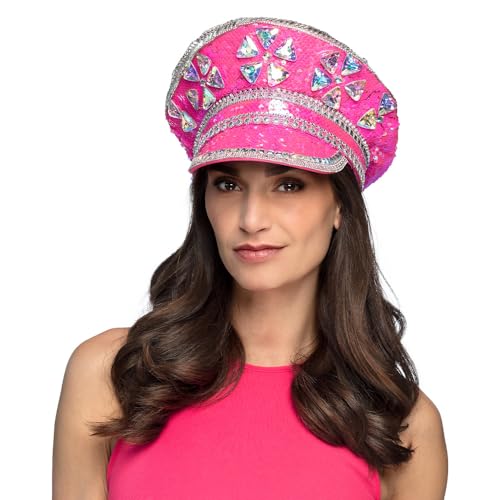 boland-33035-burning-man-schirmm-tze-cap-pink-pailletten image 7
