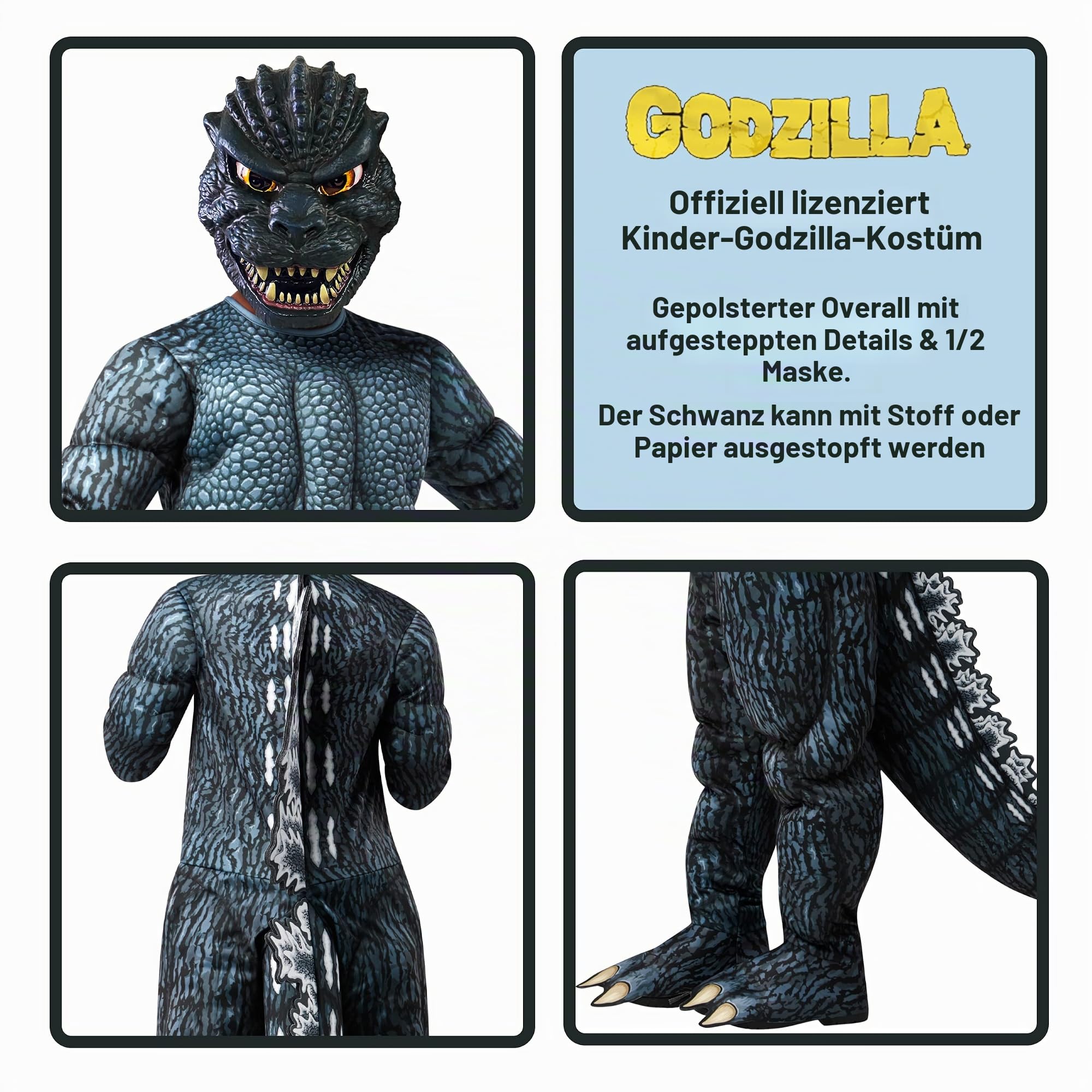 rubie-s-classic-godzilla-kost-m-kinder-gr-n-gr-m image 5