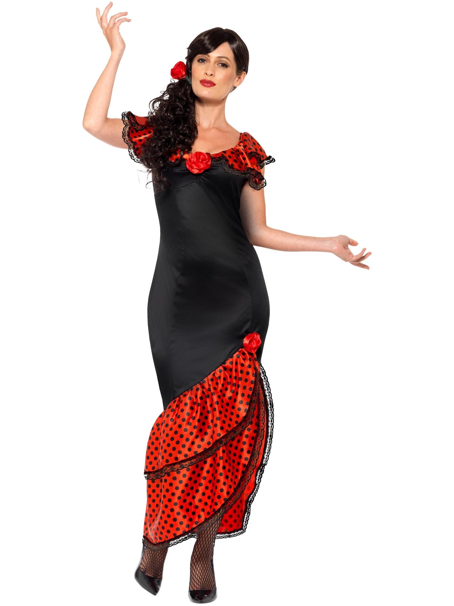 smiffys-fever-flamenco-senorita-kost-m-schwarz-s image 4