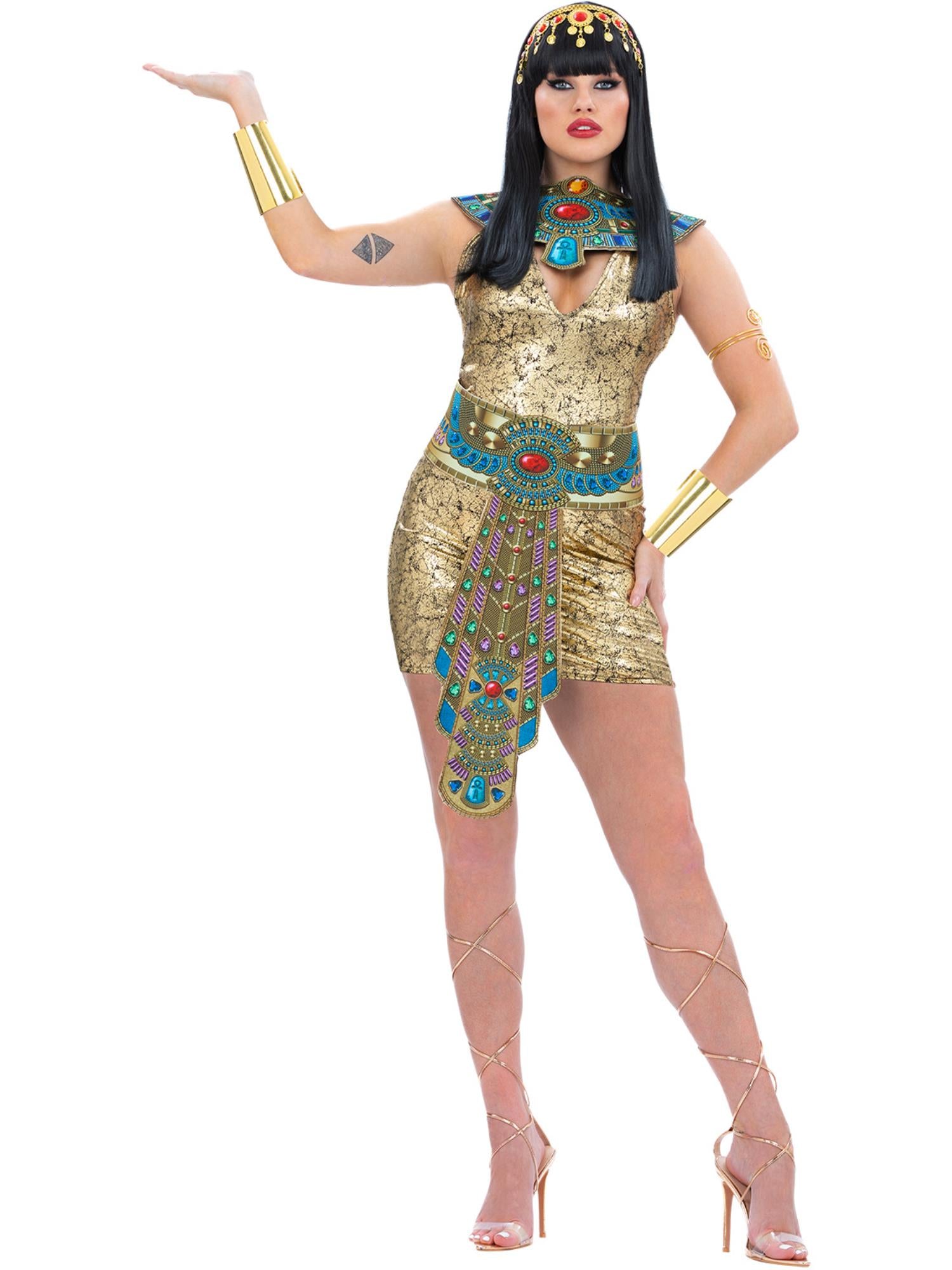 smiffys-fever-gypterin-kost-m-gold-kleid-mit-g-rtel image 4