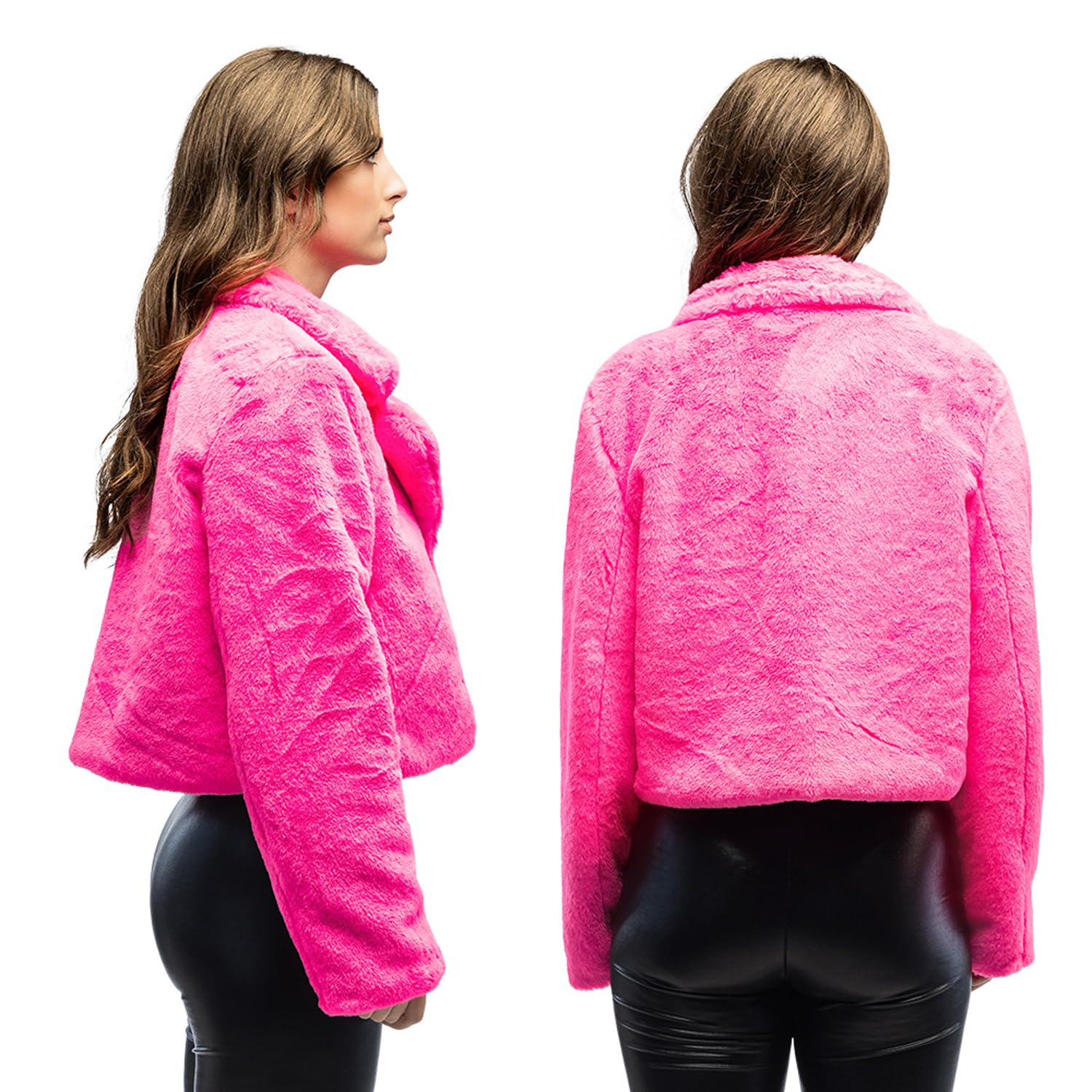 boland-fluffy-rave-jacke-neonpink-m-l-uv-pl-schjacke-mit-taschen image 7