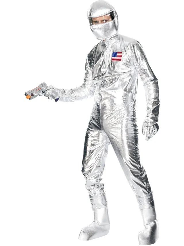 smiffys-fever-spaceman-kost-m-overall-silber-herren image 1