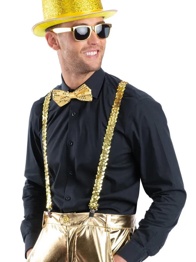 smiffys-fever-metallic-gold-sequin-party-set-gold-pailletten image 1