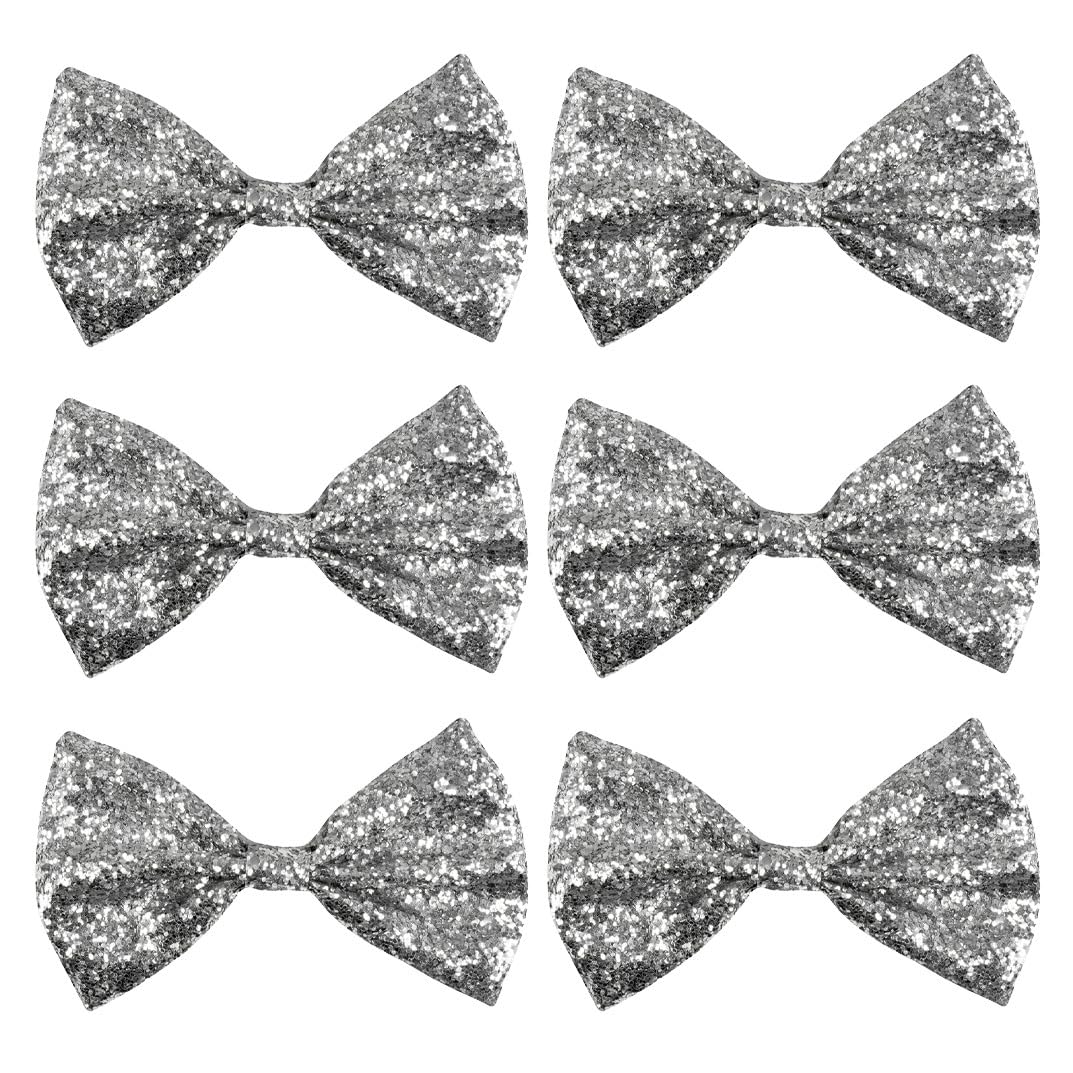 boland-glitzer-fliege-gold-silber-6-st-ck-13-cm image 1