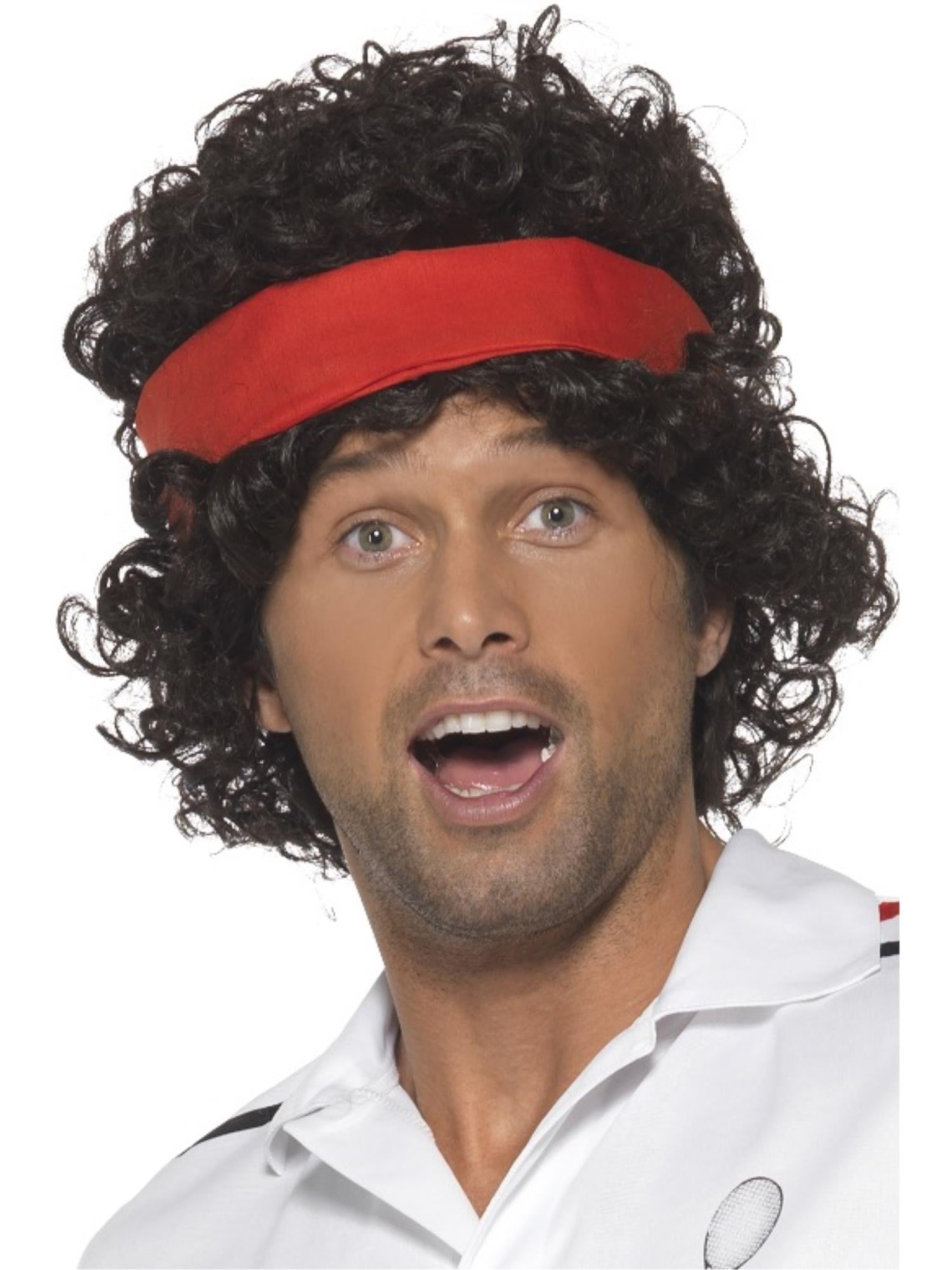 smiffys-fever-80er-tennis-per-cke-braun-stirnband image 1
