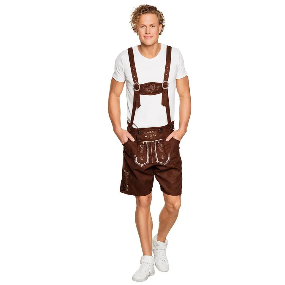 boland-lederhose-jan-kurz-trachtenhose-l-xl-braun image 1