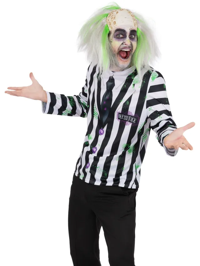 smiffys-fever-beetlejuice-top-kost-m-oberteil-schwarz-wei-gr-m-l image 1