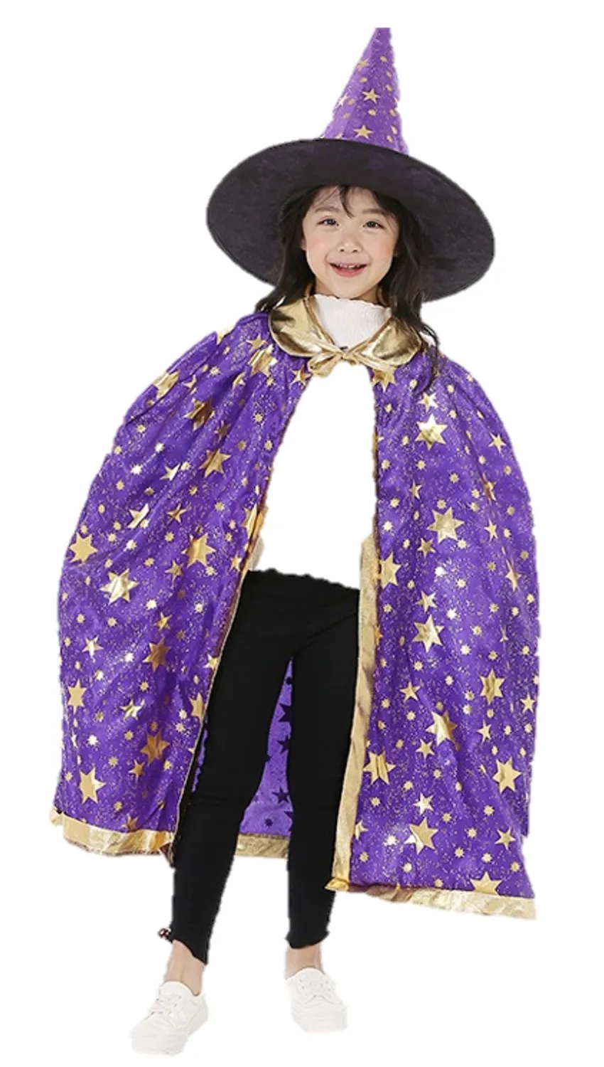 rubies-hexen-set-lila-cape-mit-hut-3-8-jahre-kinder image 1