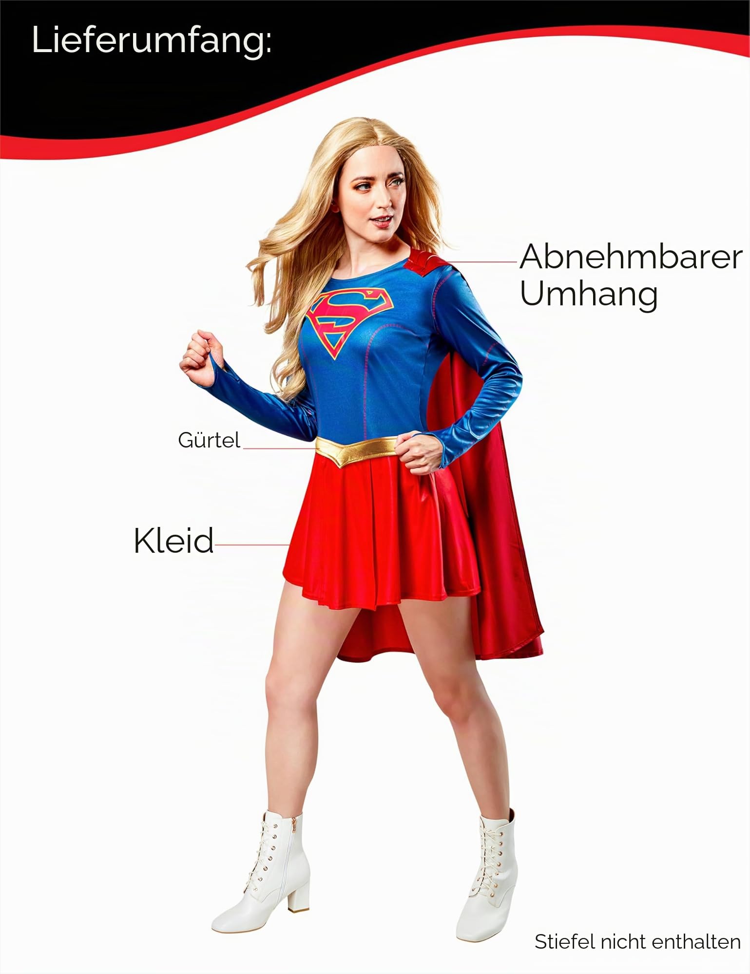 rubie-s-deluxe-supergirl-kost-m-damen-gr-m-tv-serie image 3