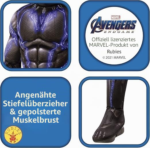 rubie-s-deluxe-black-panther-kost-m-kinder-6-8-j-kampfanzug image 6