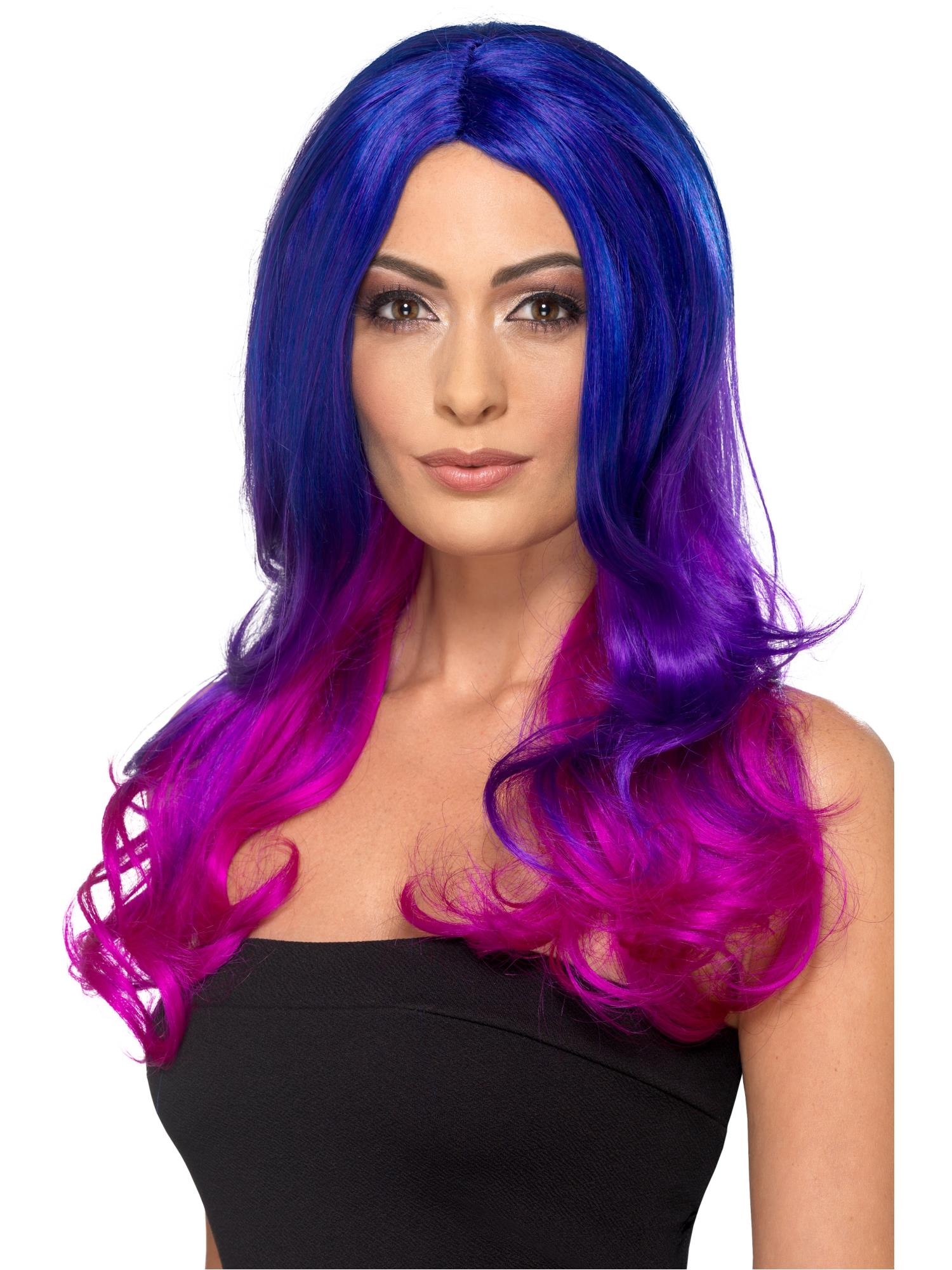 smiffys-fever-ombre-per-cke-lang-grau-pink-damen-einheitsgr-e image 3