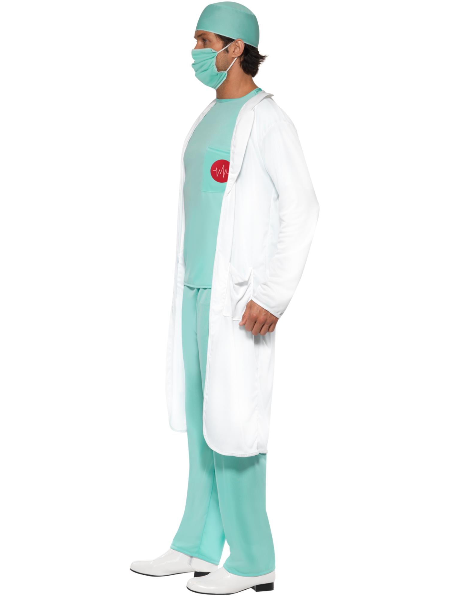 smiffys-fever-doktor-kost-m-herren-gr-n-gr-m-6-teilig image 3
