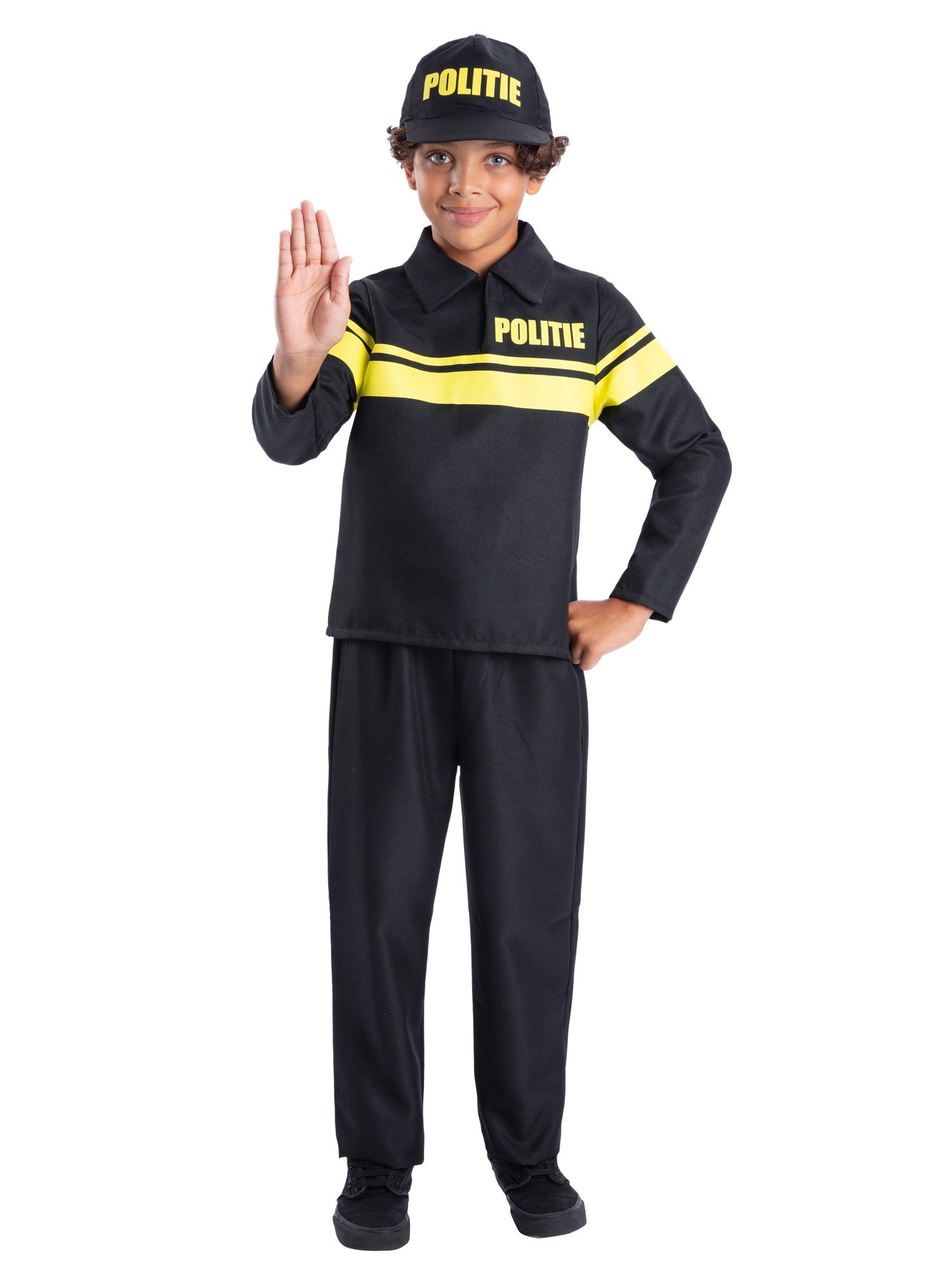 smiffys-fever-politie-kost-m-kinder-schwarz-gelb-3-tlg image 1