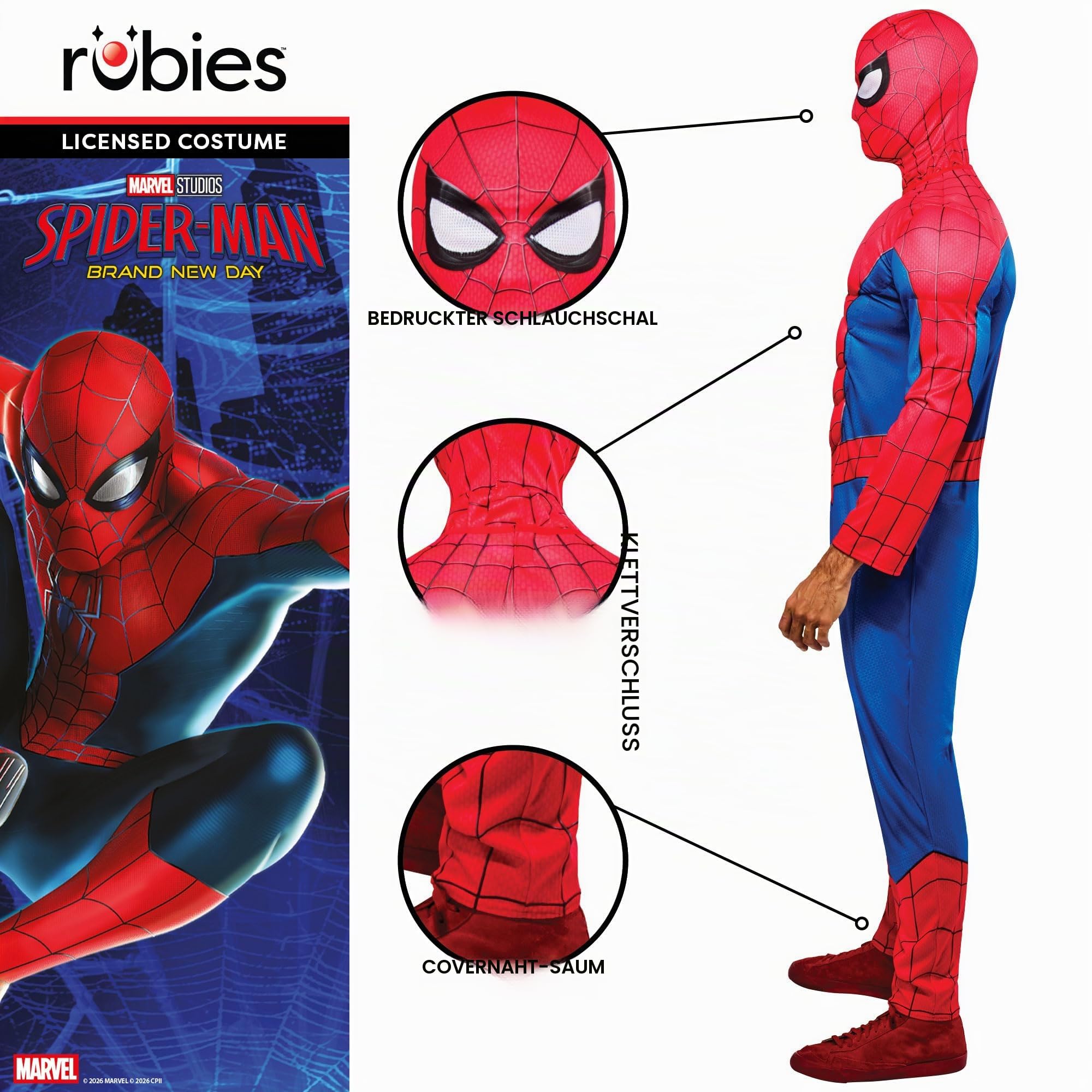 rubie-s-deluxe-spider-man-kost-m-herren-gr-e-l image 4