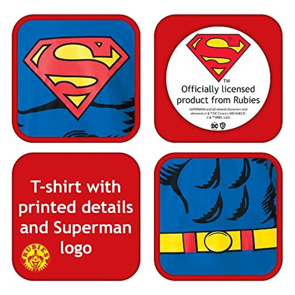 rubie-s-deluxe-superman-t-shirt-kost-m-herren-gr-e-l-mit-cape image 7