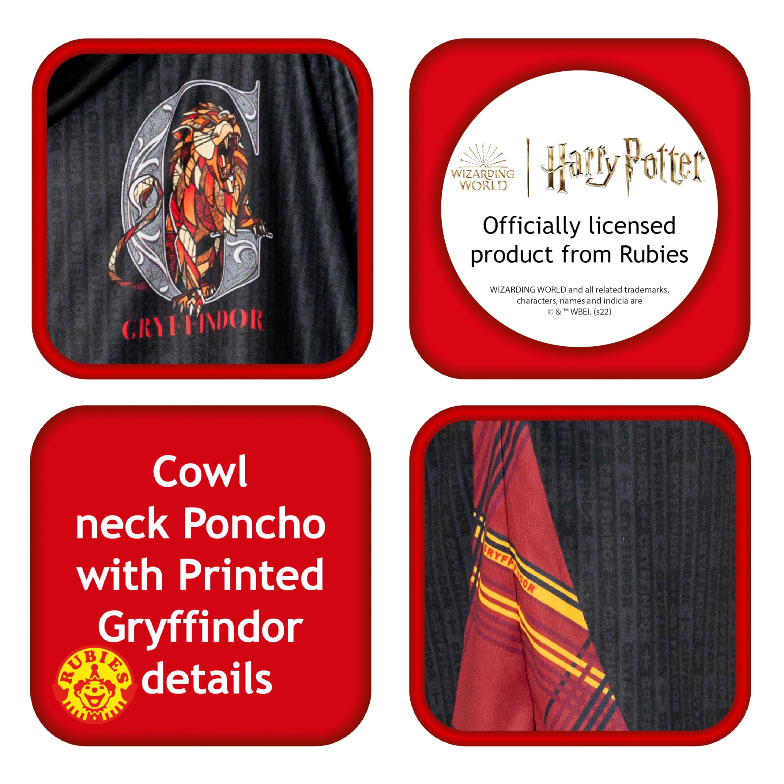 rubie-s-deluxe-harry-potter-gryffindor-poncho-kinder-11-12-j image 3
