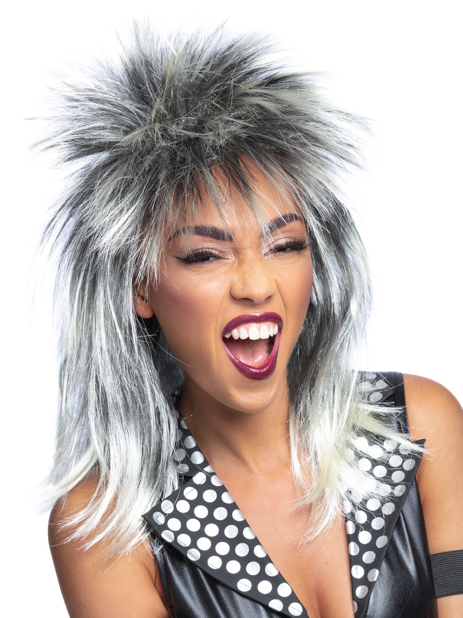 smiffys-fever-rock-diva-per-cke-schwarz-lang-80er image 3