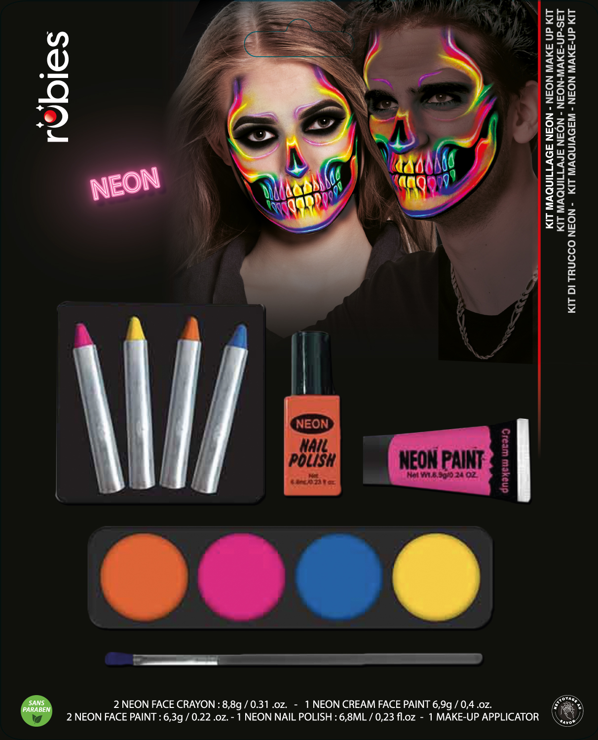 rubies-maquillage-neon-schminkpalette-all-in-one-set image 2