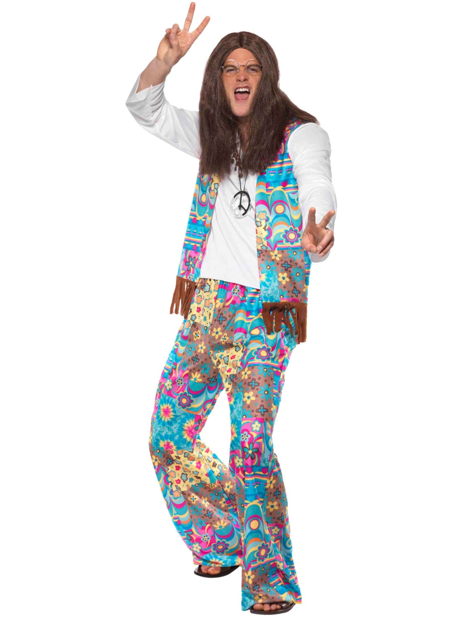 smiffys-fever-groovy-hippie-kost-m-herren-m-bunt-60er image 4