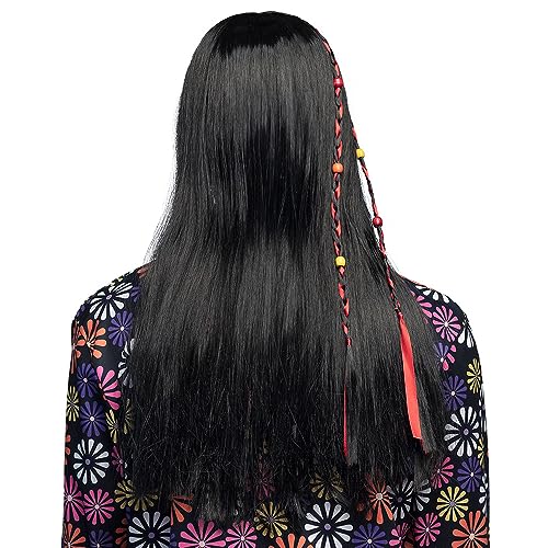 boland-wigs-flower-power-per-cke-schwarz-lang-erwachsene image 7