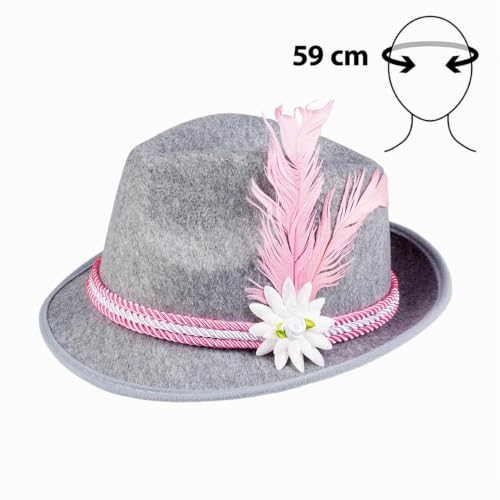 boland-headwear-hut-volksfest-grau-rosa-einheitsgr-e image 7