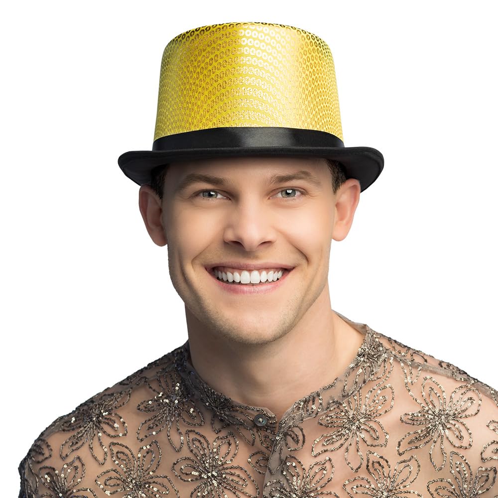 boland-caprice-zylinder-hut-blau-gl-nzend-f-r-karneval image 6
