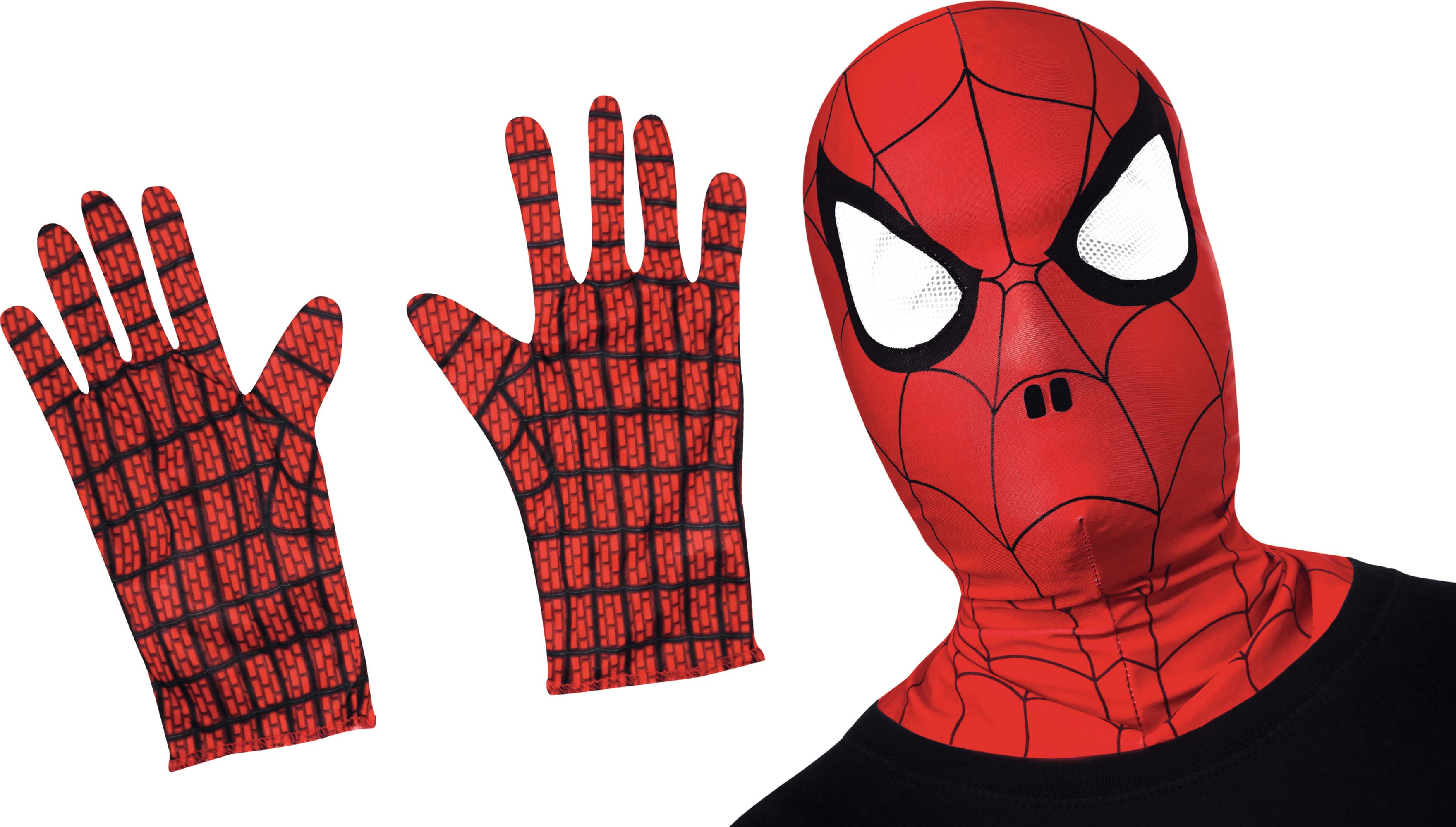 rubies-spider-man-set-maske-handschuhe-rot-jersey image 1
