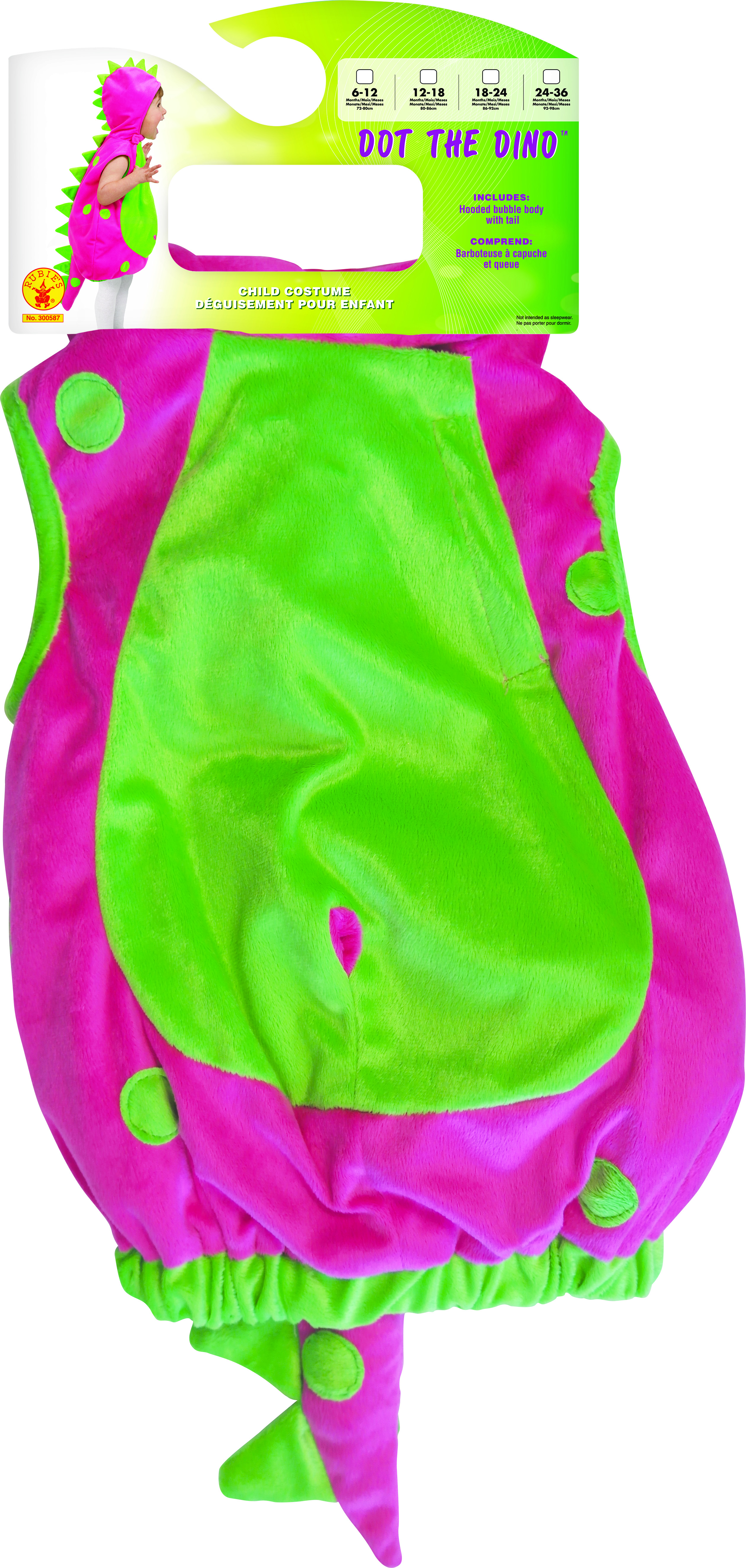 rubies-d-guisements-dot-dino-kost-m-rosa-kleinkind-pl-sch image 4