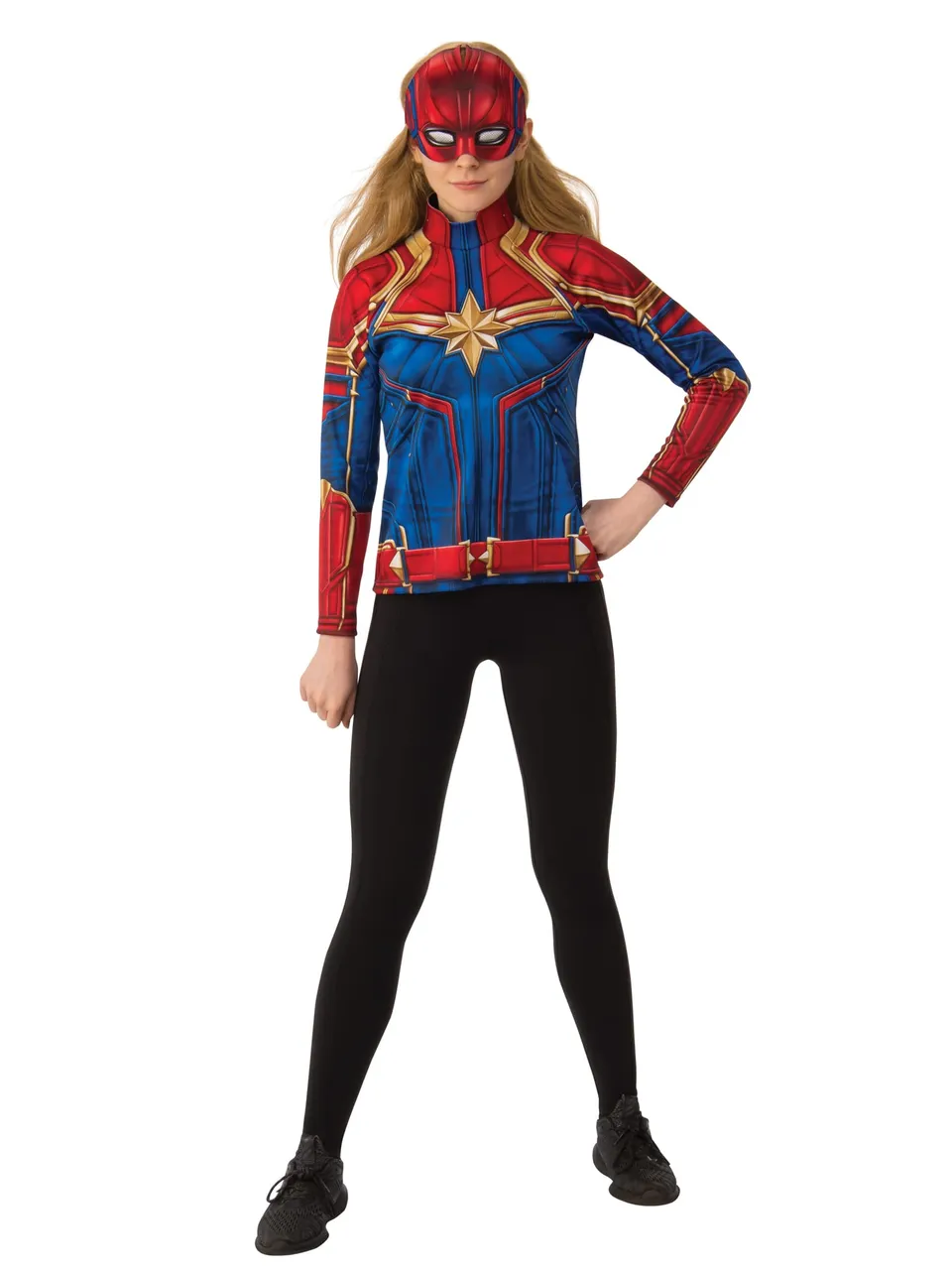 rubie-s-deluxe-captain-marvel-kost-m-damen-mit-kopfbedeckung image 1