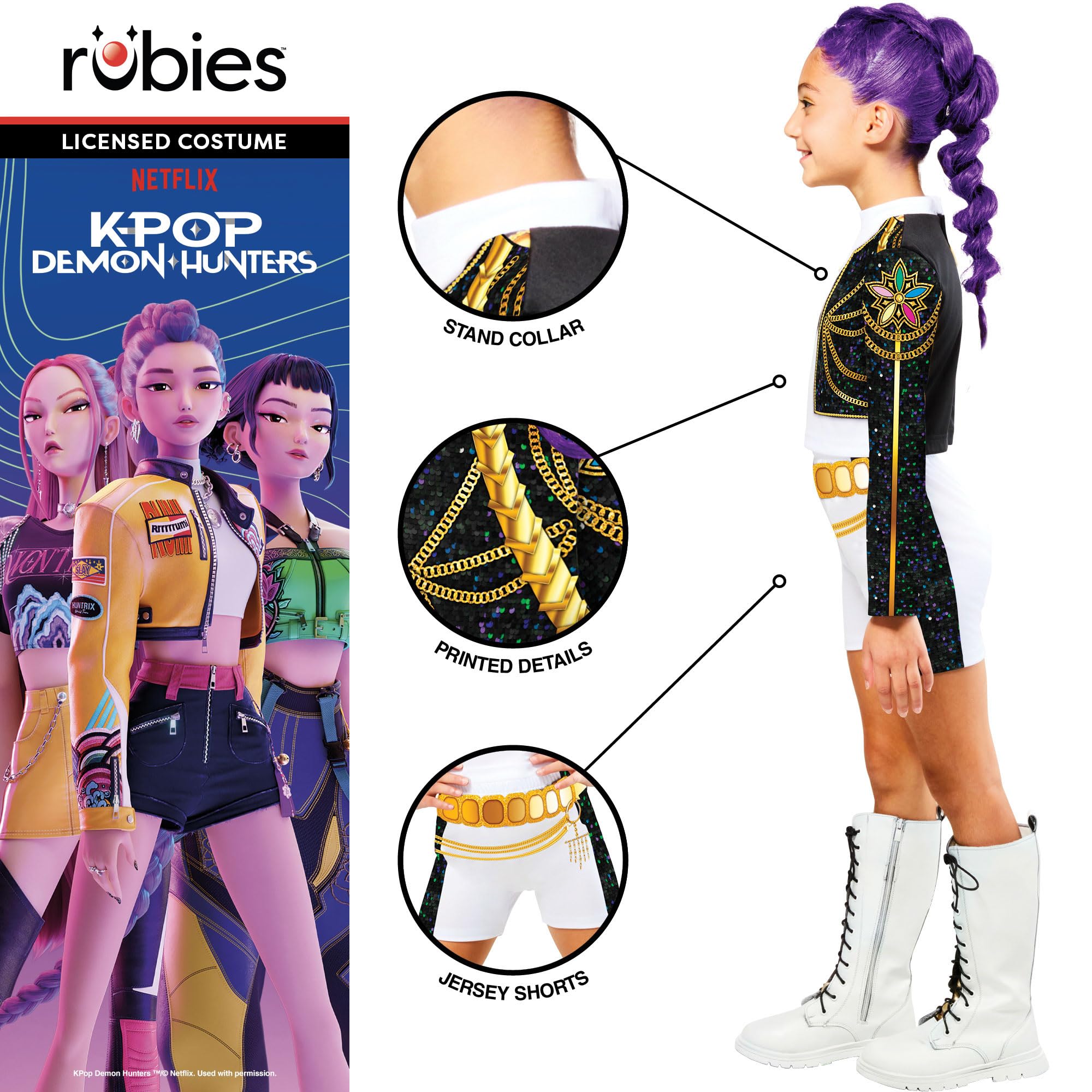 rubies-k-pop-demon-hunters-rumi-kost-m-7-8-jahre-gold image 4