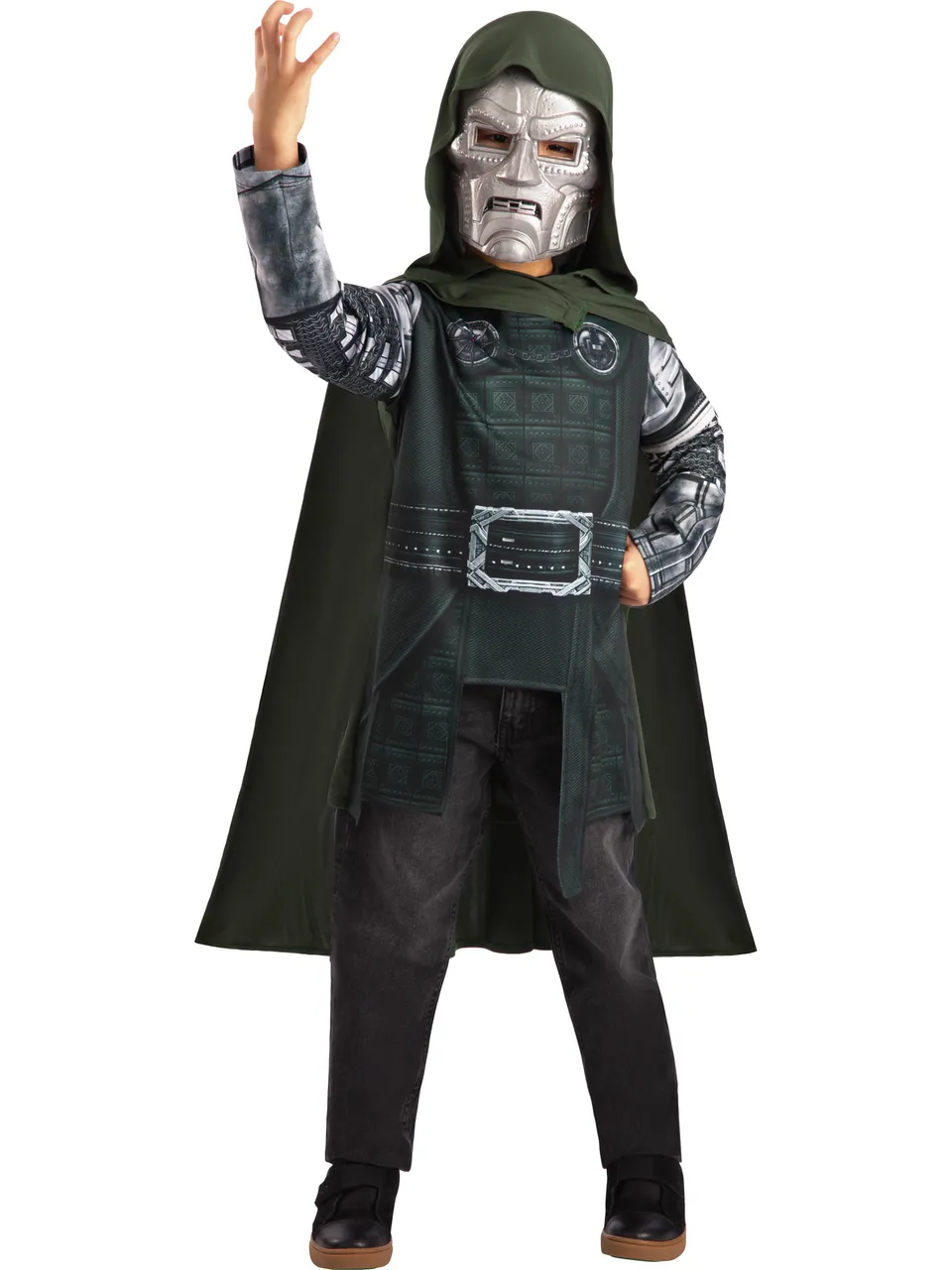 rubies-dr-doom-kost-m-kinder-tunika-cape-maske-avengers image 1