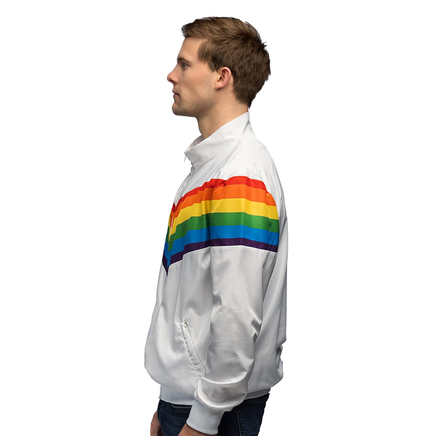 boland-vintage-rainbow-trainingsjacke-herren-l-retro image 3