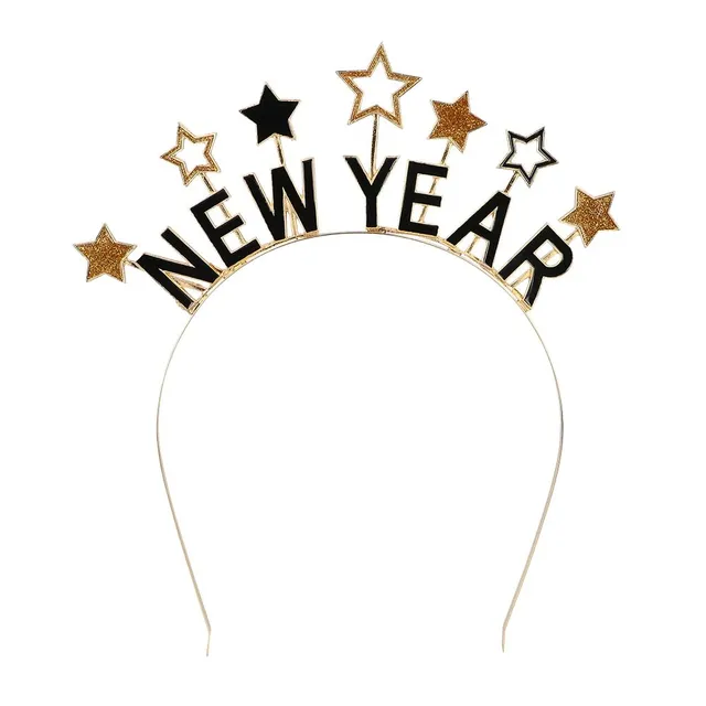 boland-new-year-tiara-haarreif-schwarz-gold-sterne image 1
