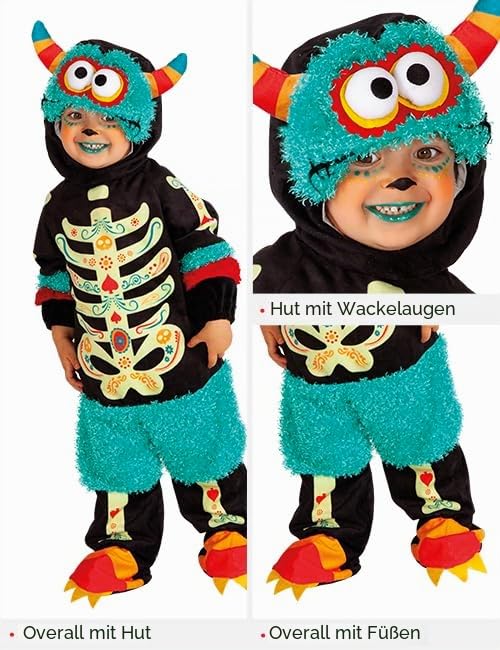 rubie-s-deluxe-monster-catrina-babykost-m-1-2-jahre-strampler image 5