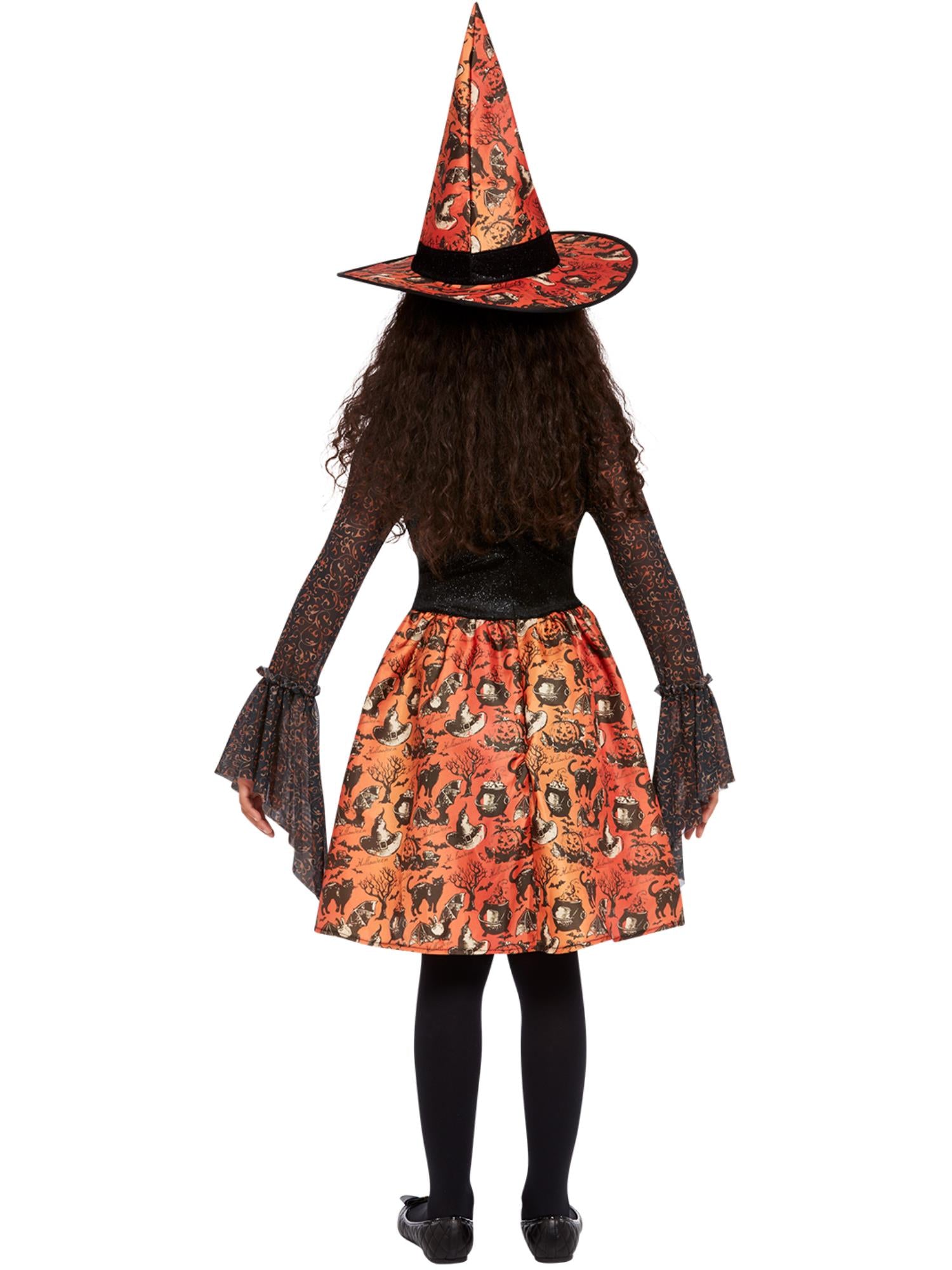 smiffys-fever-vintage-witch-hexenkost-m-orange-s-4-6-jahre image 2