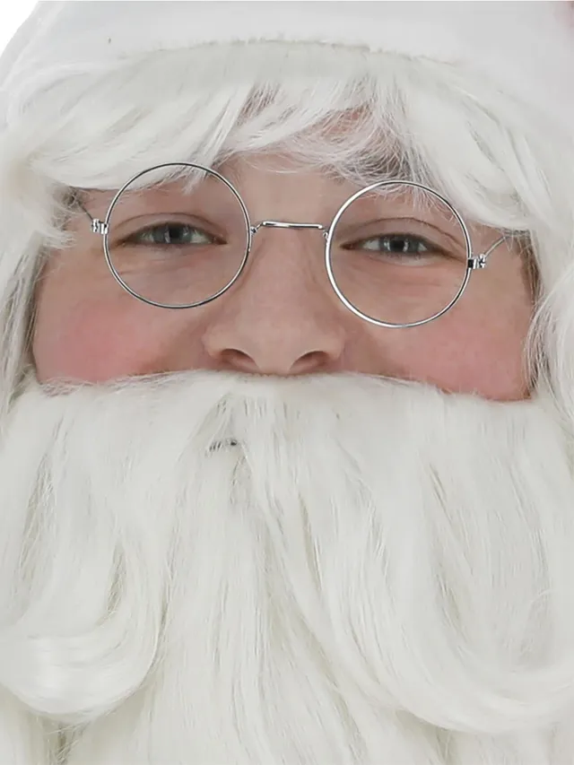 smiffys-fever-wire-framed-santa-specs-brille-silber-rund image 1