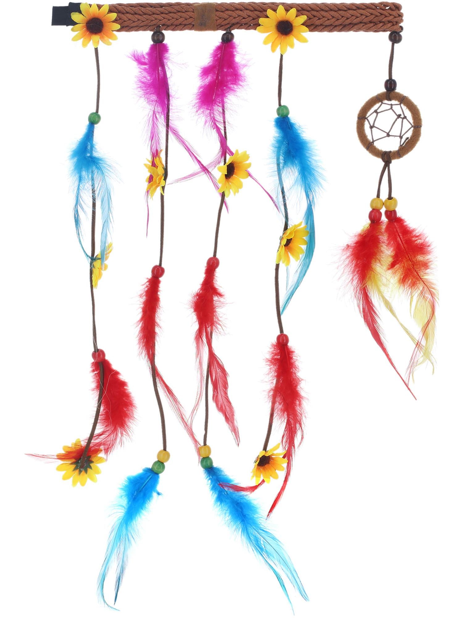smiffys-fever-hippie-traumf-nger-stirnband-bunt-federn image 2