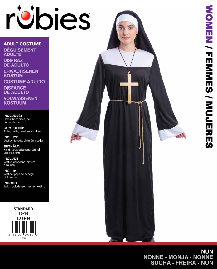 rubies-nonnen-kost-m-damen-schwarz-gr-m image 5