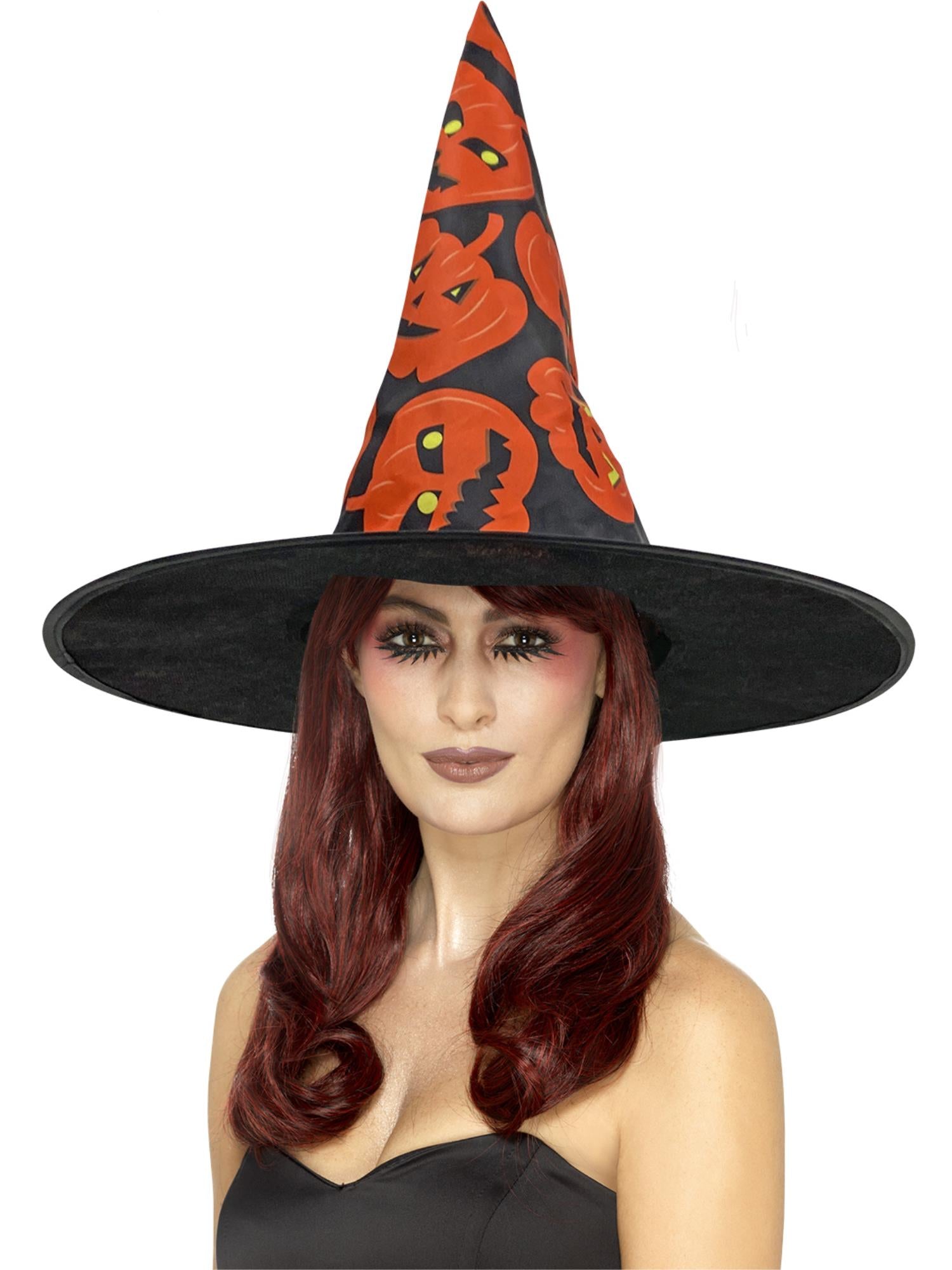 smiffys-fever-pumpkin-witch-hat-hexenhut-orange-einheitsgr-e image 1