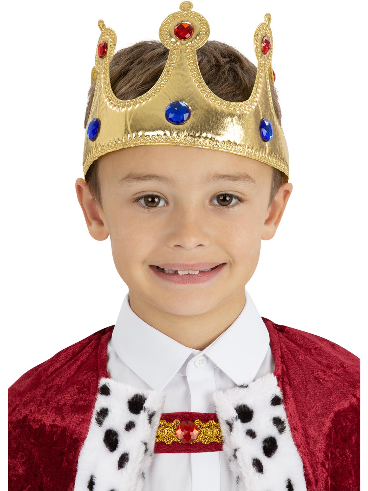 smiffys-fever-kinderkrone-gold-k-nigskrone-mit-steinen image 1